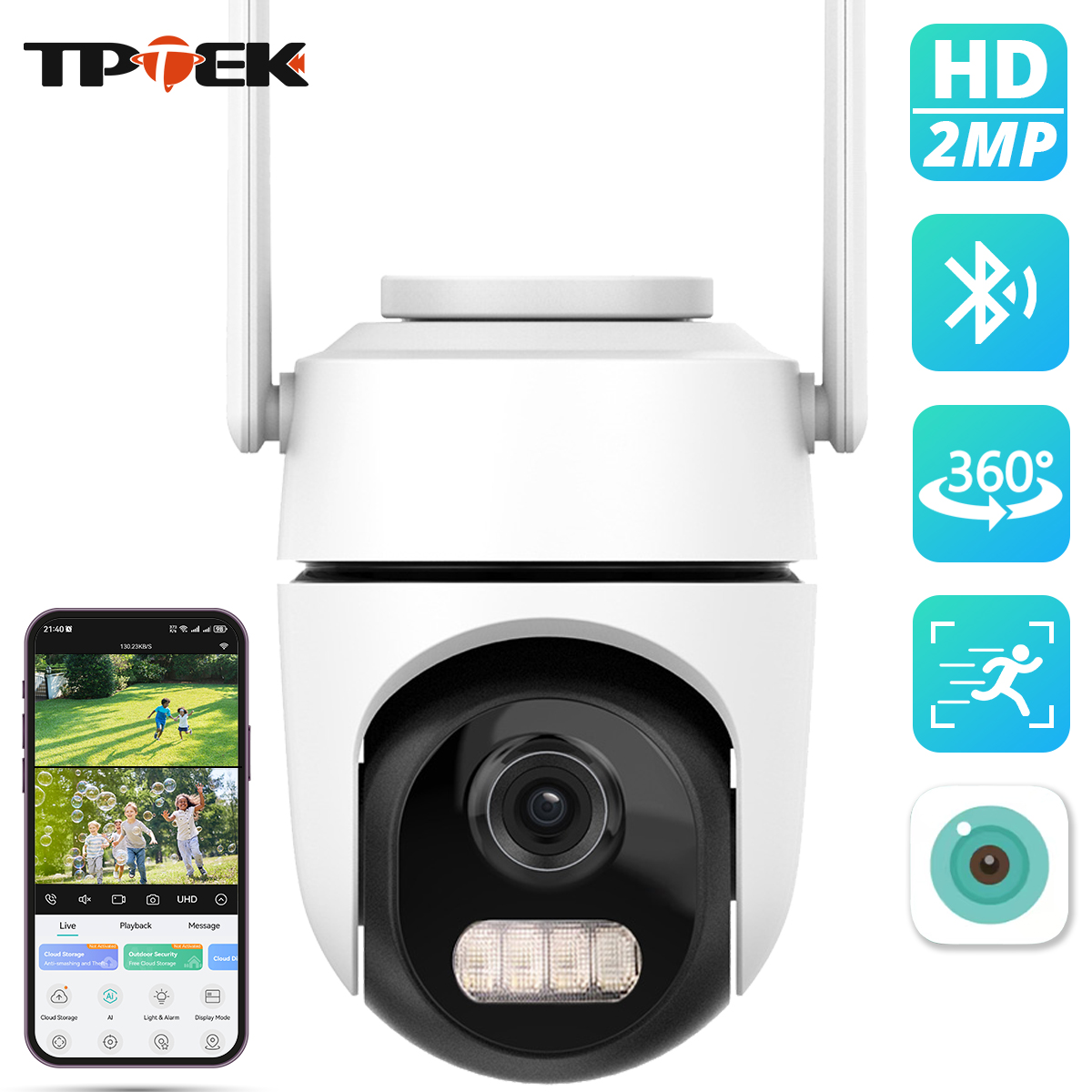 Btt Skr Mini - Kamera Keamanan WiFi PTZ 2MP 1080P,