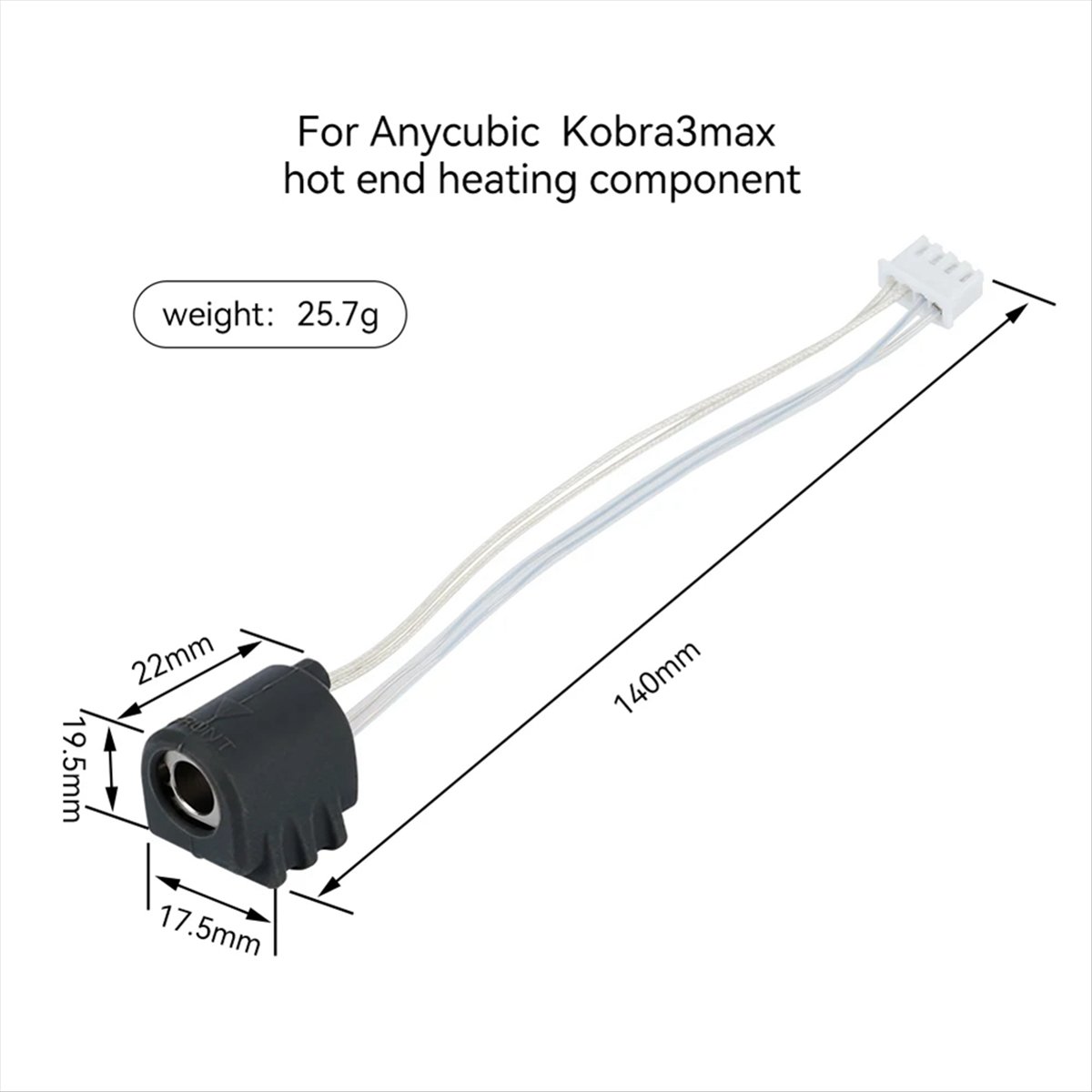 Hotend 0.4Mm - A64I Untuk 3 Max Hotend Terintegrasi