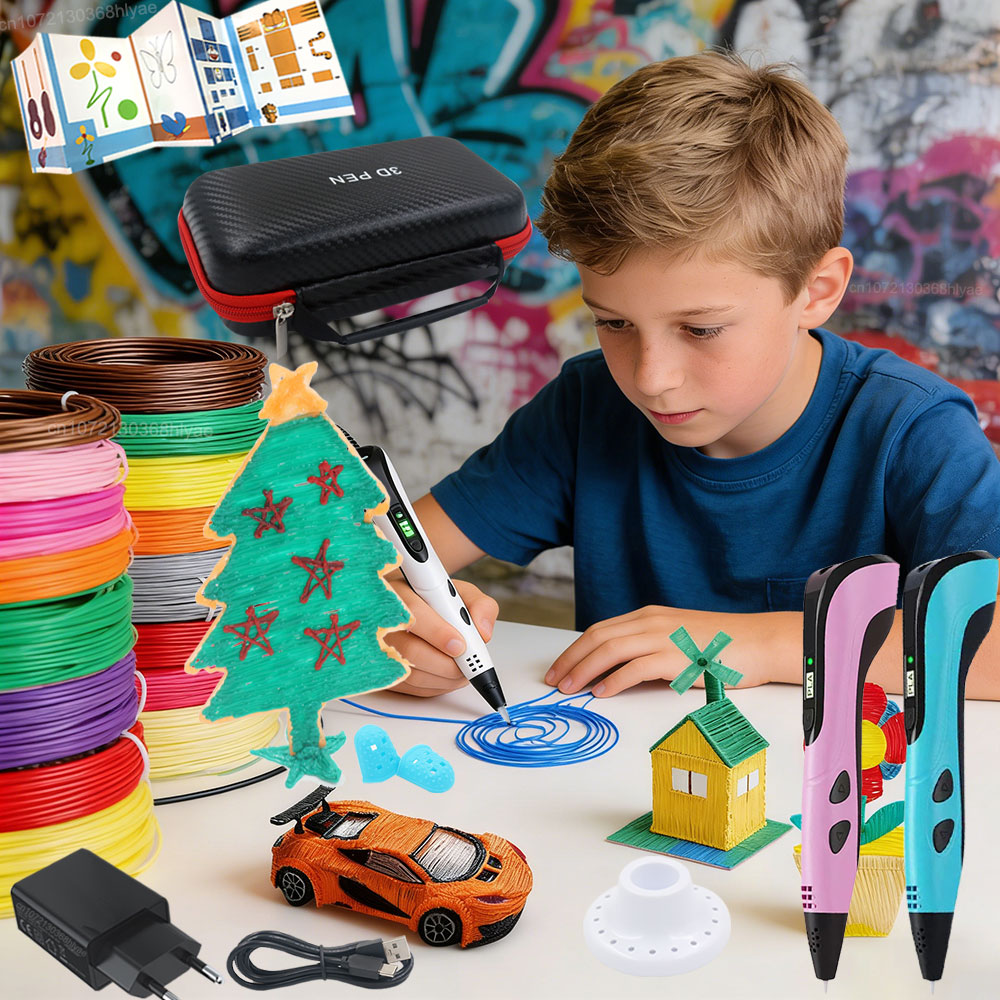 Pla Filament - Pena Cetak 3D Anak-anak dengan Layar