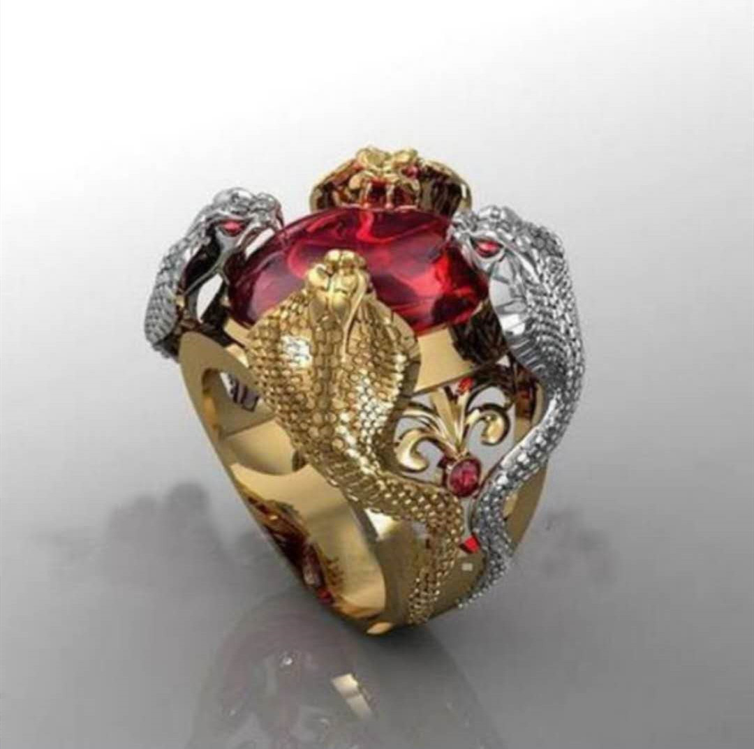 Cobra Extruder - Punk Gothic Cincin Jari Pria Ular