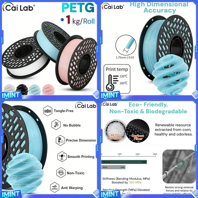 Filamen PETG CaiLab 1KG, 1.75m - Fdm Printer ulasan dan harga
