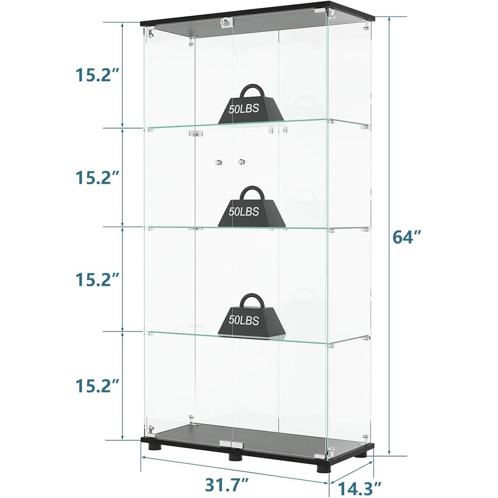 Lemari Pajangan Kaca dengan 4  - Glass Bed ulasan dan harga