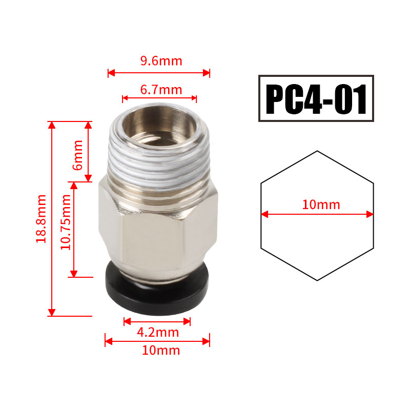 10 Buah/Lot Konektor Pneumatik - Bowden Tube ulasan dan harga