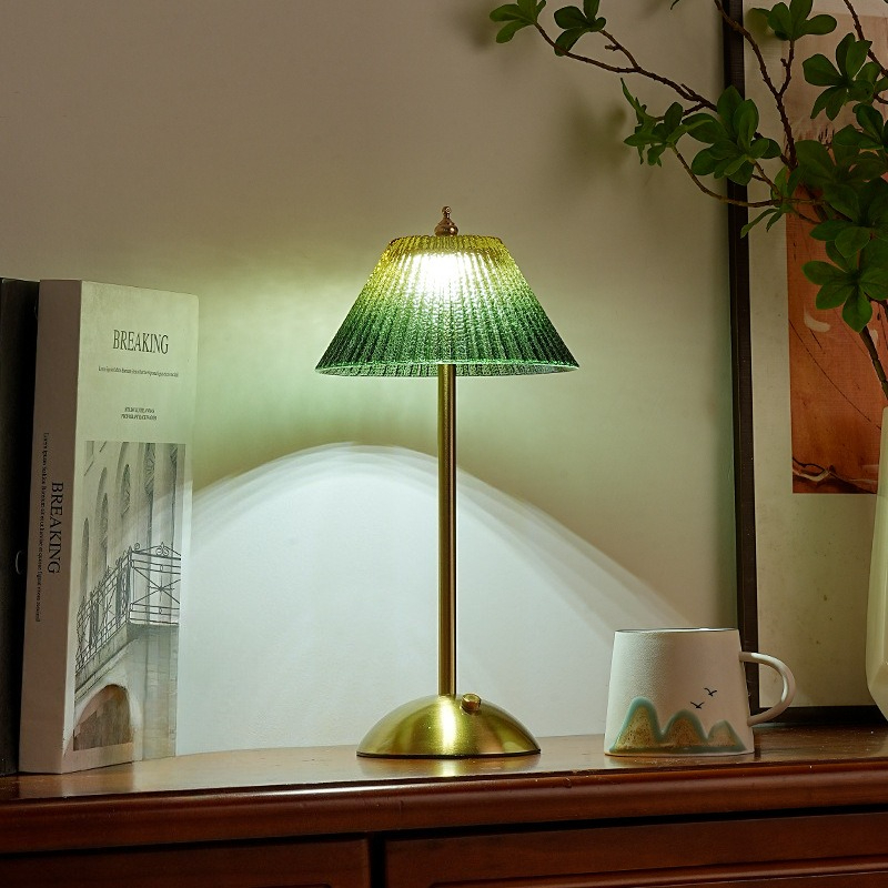 Lampu Meja Kaca Lipit Hijau De - Glass Bed ulasan dan harga