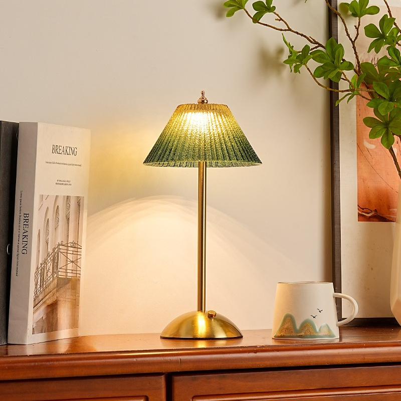 Lampu Meja Kaca Lipit Hijau De - Glass Bed ulasan dan harga