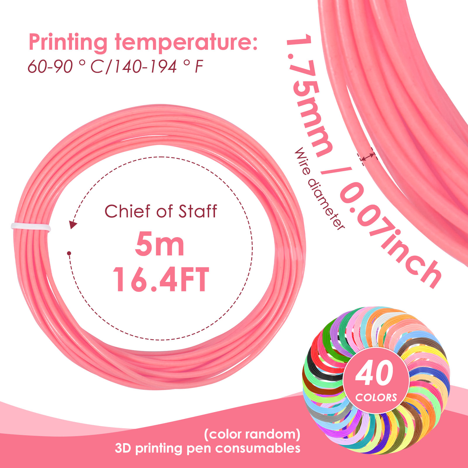 Isi Ulang Filamen Pena 3D 40 W - Filament 1.75 ulasan dan harga
