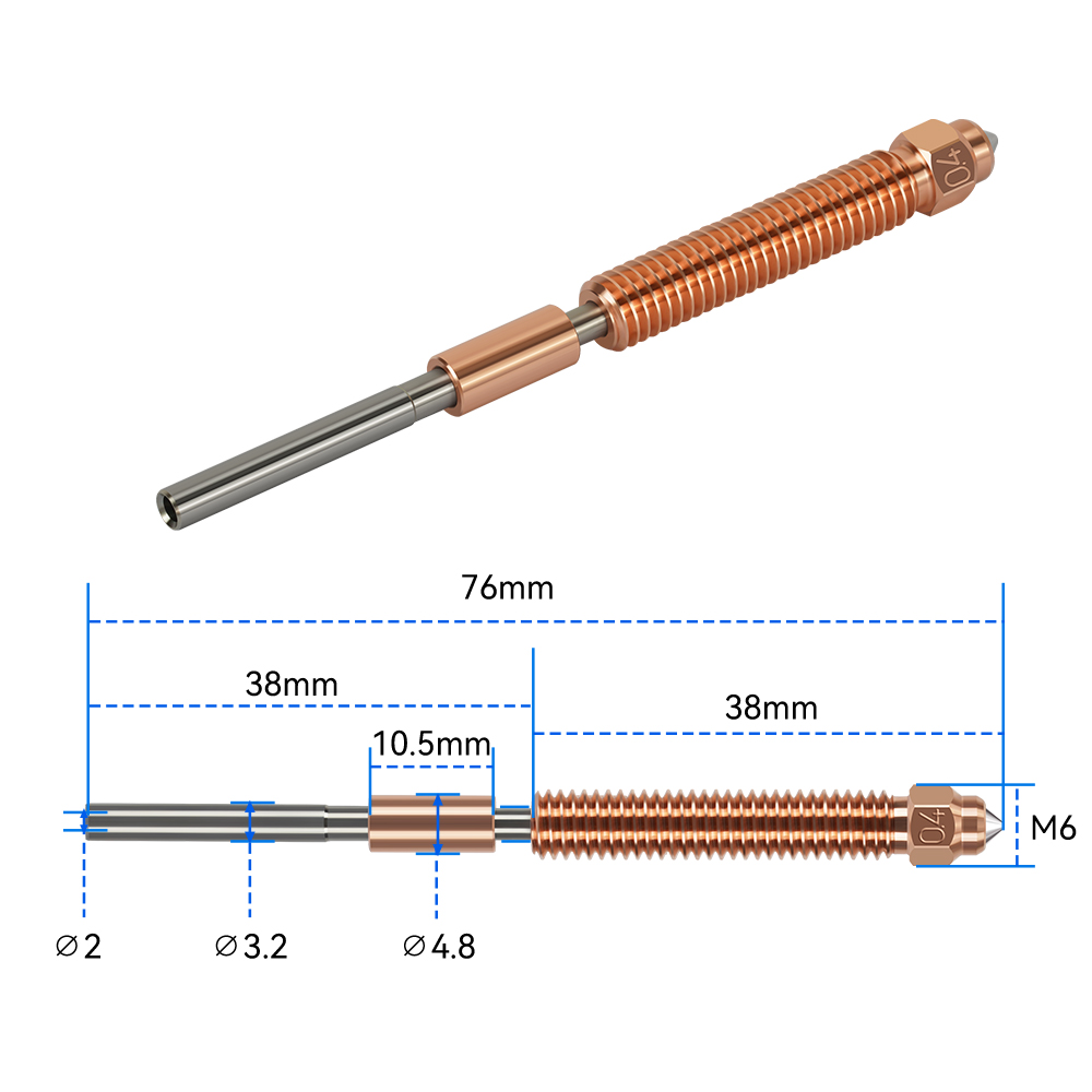 Nosel Baja Keras Unicorn untuk - Hotend 0.4Mm ulasan dan harga