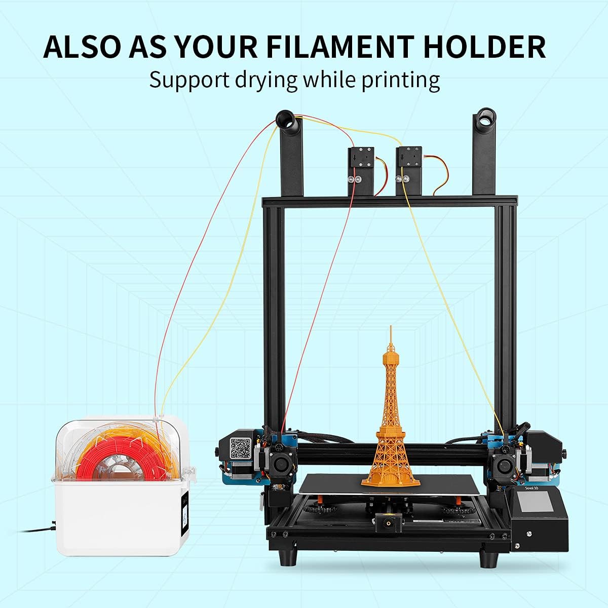 Sovol pengering filamen SH01,  - Enclosure 3D Printer ulasan dan harga