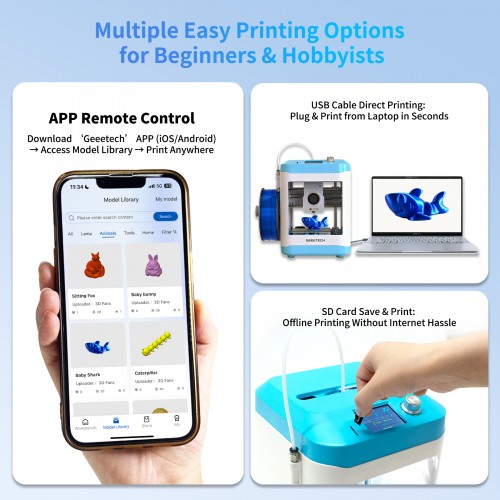 Printer 3D FDM Mini Geeetech E - Fdm Printer ulasan dan harga