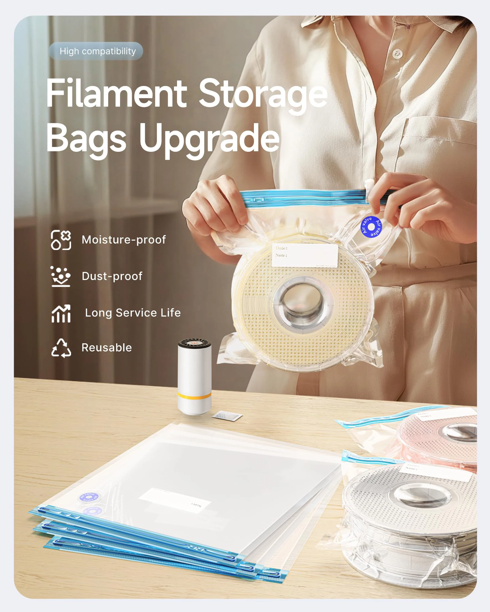 Tas Vakum Filamen Printer 3D d - Pla Filament ulasan dan harga