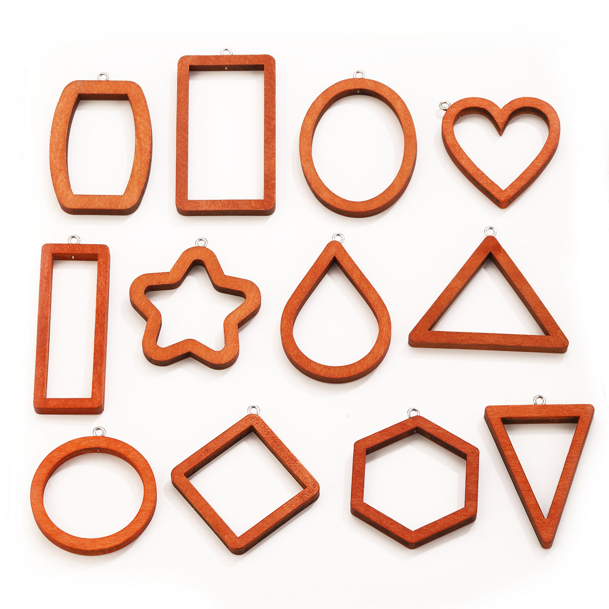 10 Buah Jimat Geometris Kayu S - Uv Resin ulasan dan harga